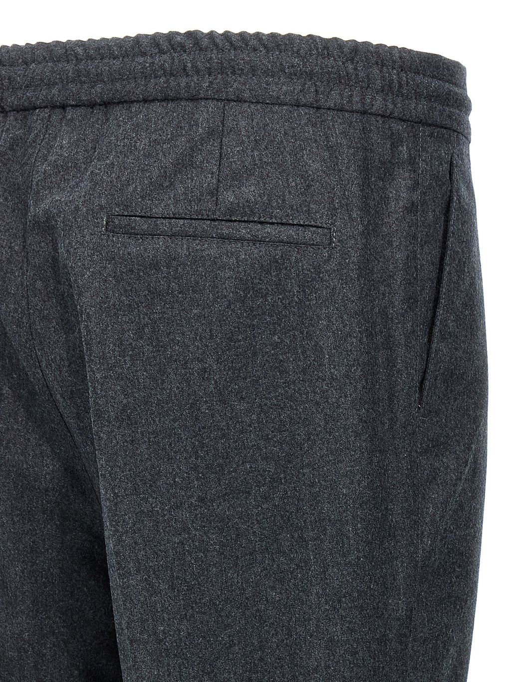 Brunello Cucinelli Gray Virgin Wool Casual Pants