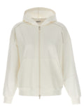 Brunello Cucinelli White Cotton Hoodie