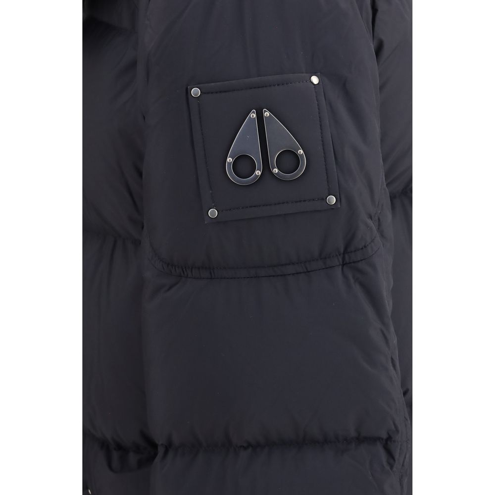 Moose Knuckles Black Nylon Coat