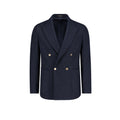 Autore Blue Wool Full-Length Jacket