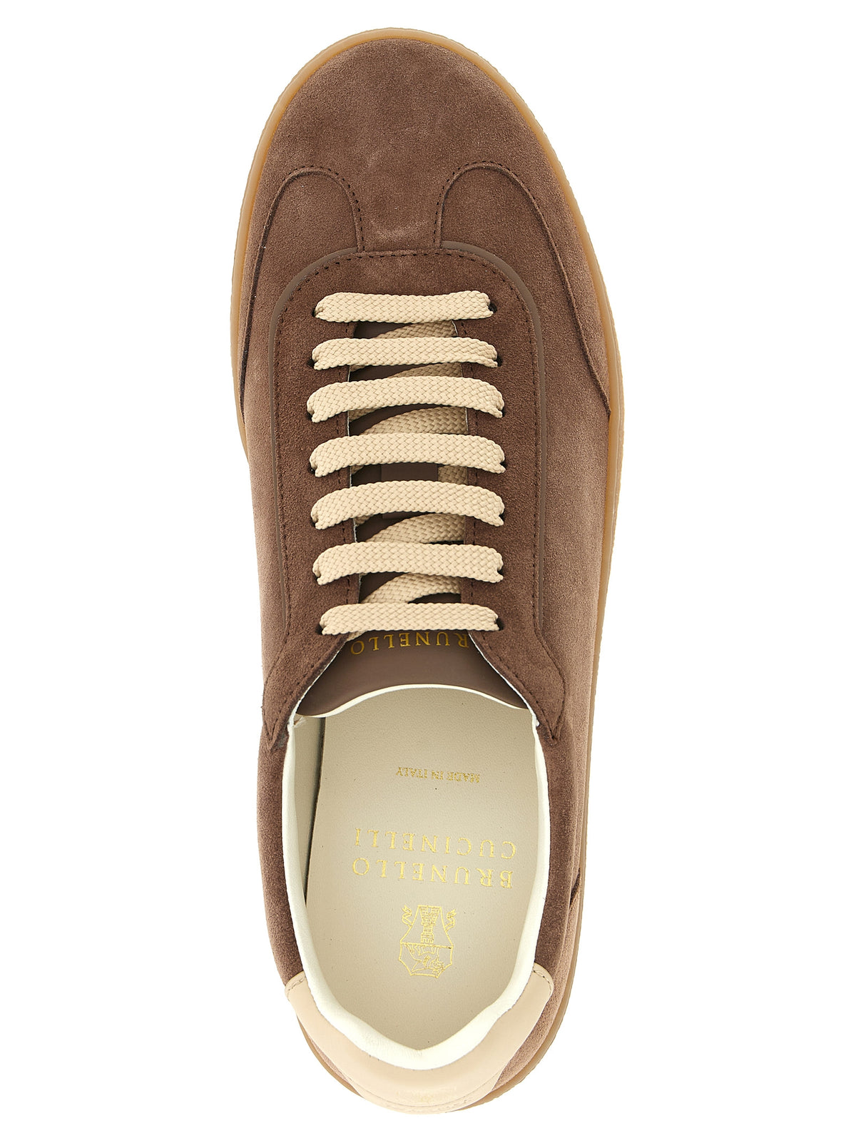 Brunello Cucinelli Brown Calfskin Low Top Sneakers