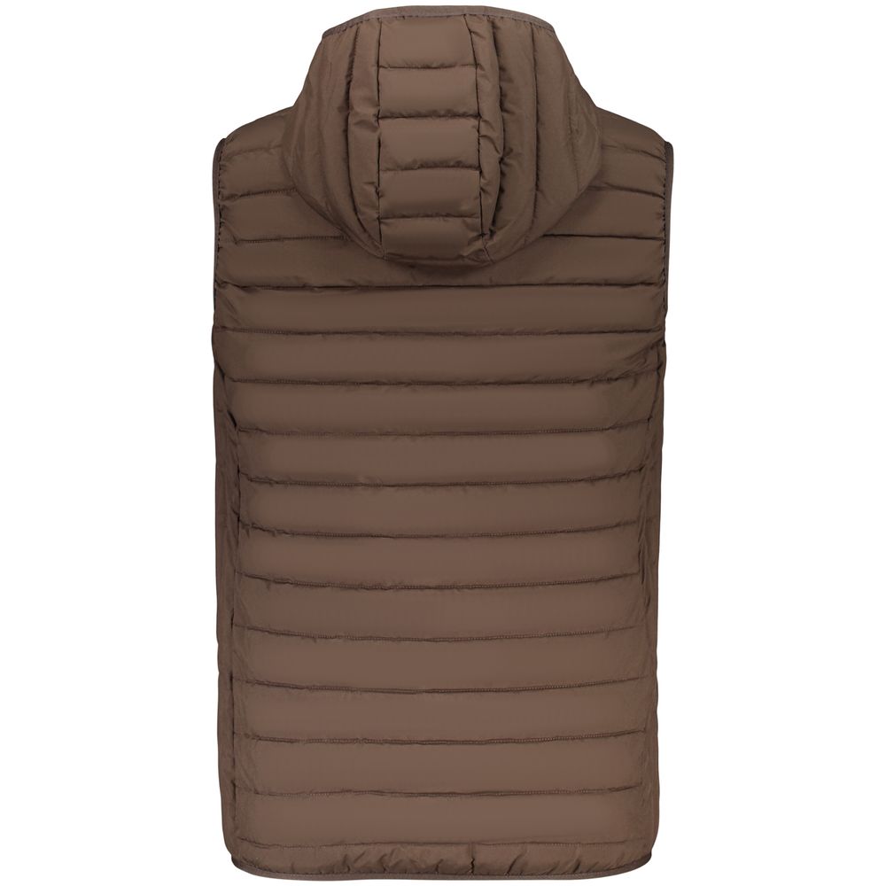 Accademia Militare Brown Polyester Sleeveless Jacket