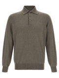 Brunello Cucinelli Bicolor Cashmere Polo Shirt