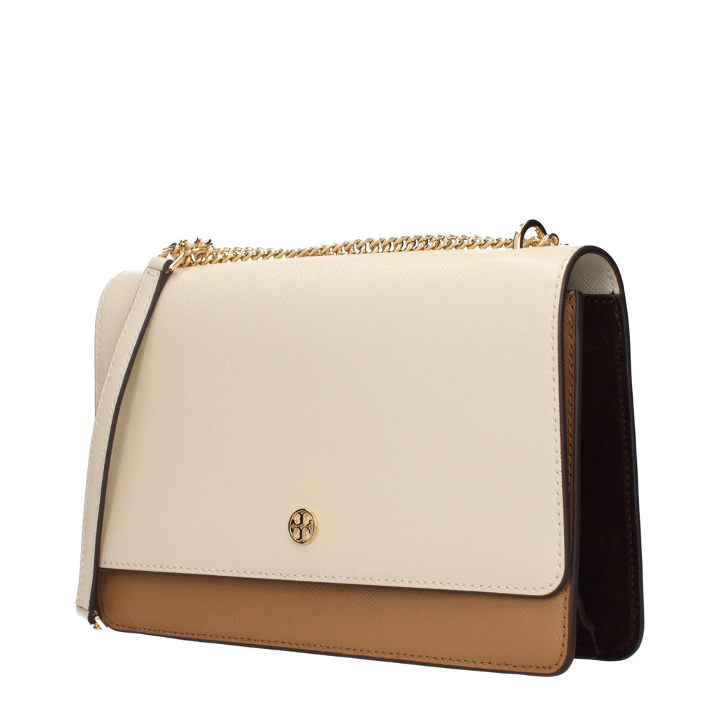 Tory Burch Beige Leather Crossbody Bag