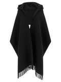 Brunello Cucinelli Black Wool Scarf