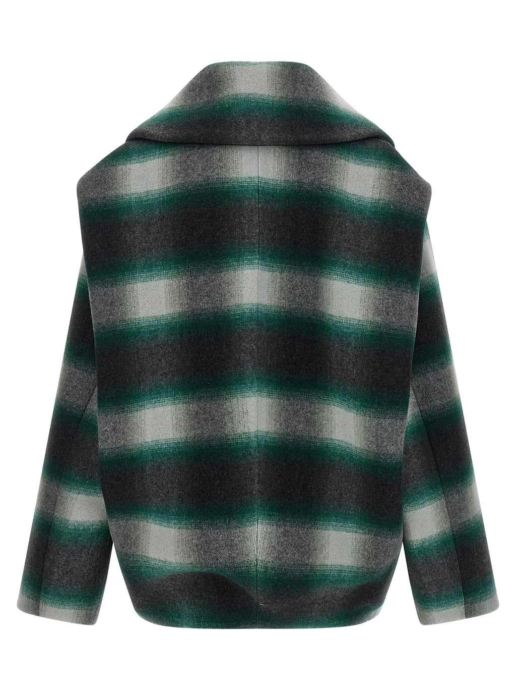 Balenciaga Bicolor Wool Full-Length Jacket