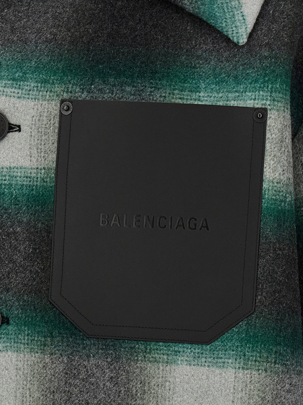 Balenciaga Bicolor Wool Full-Length Jacket