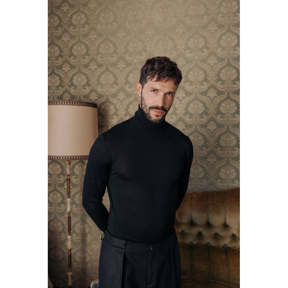 Autore Black Wool Casual Pants