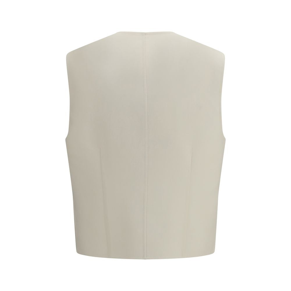 Fendi Beige Wool Oves Aries Waistcoat