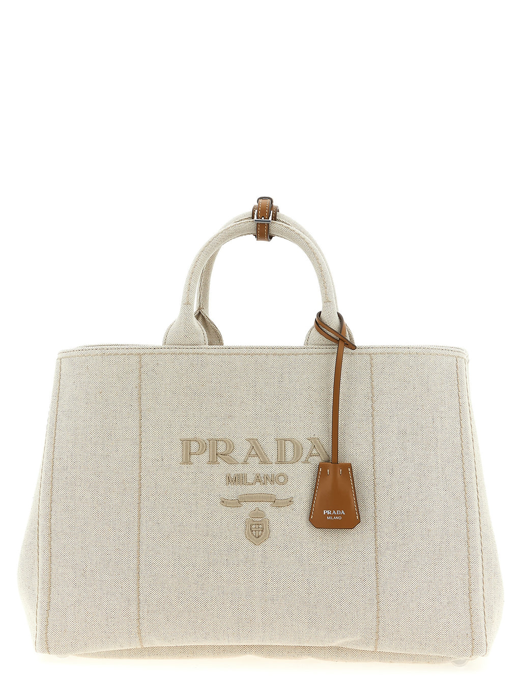 Prada Beige Cotton Tote Bag