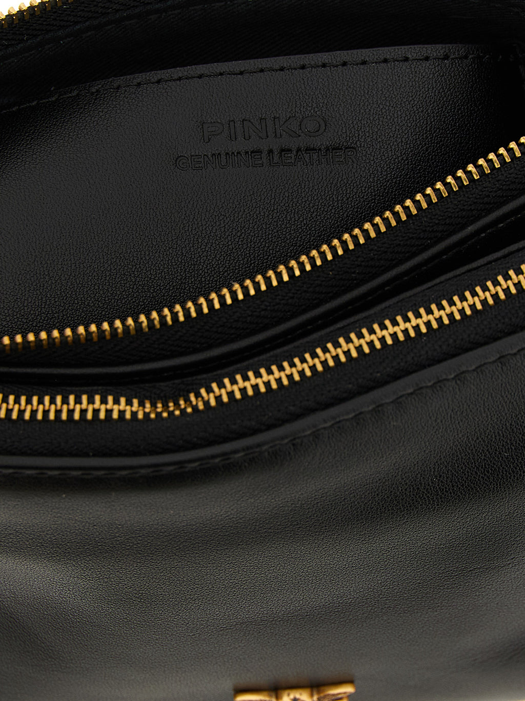 PINKO Black Calfskin Crossbody Bag