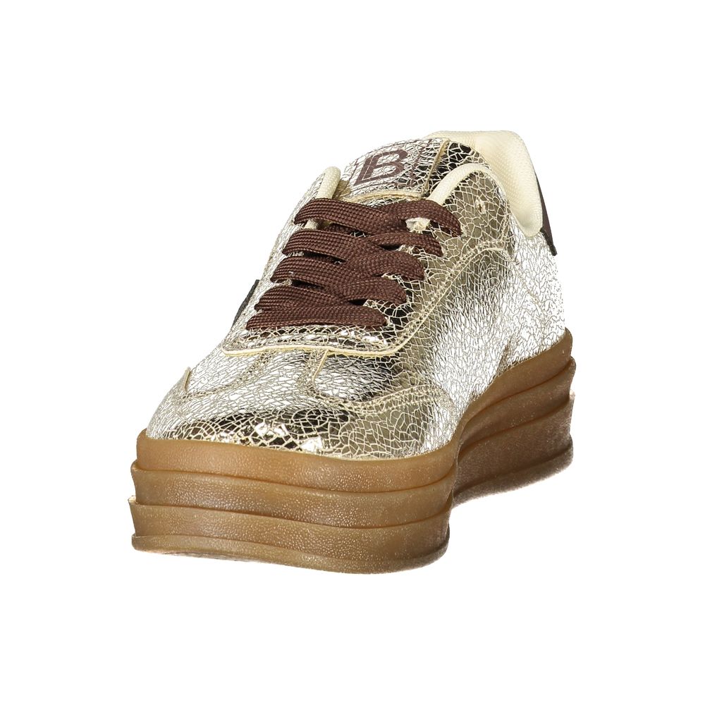 Laura Biagiotti Gold Polyurethane Women's Sneaker