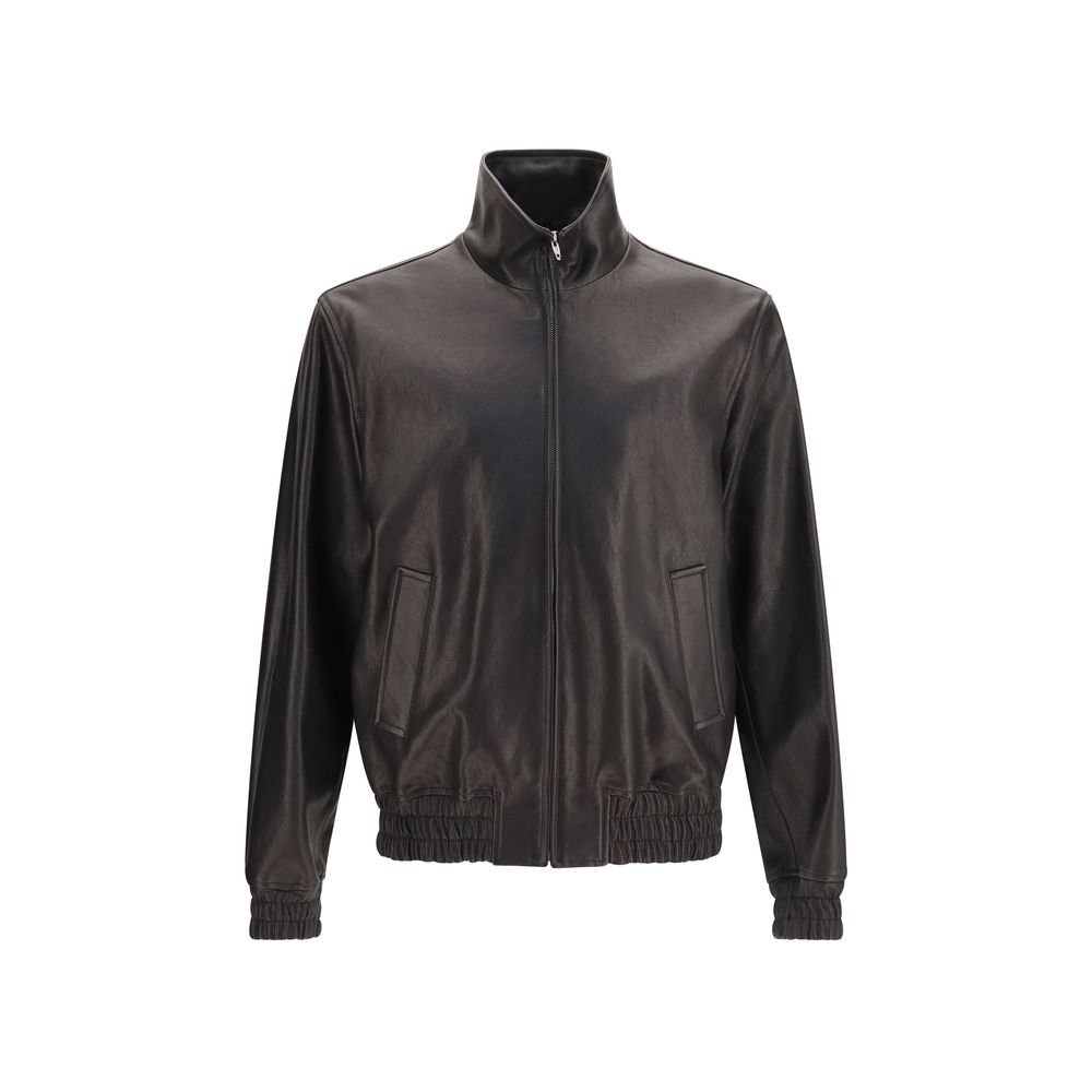 Valentino Garavani Black Lamb Ovis Aries Leather Jacket