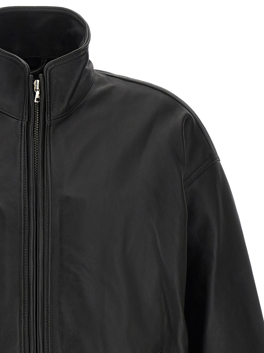 SSSTEIN Black Lambskin Leather Jacket