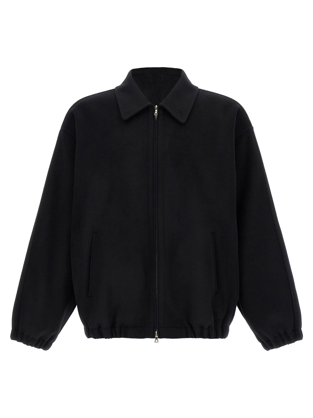 SSSTEIN Black Wool Full-Length Jacket