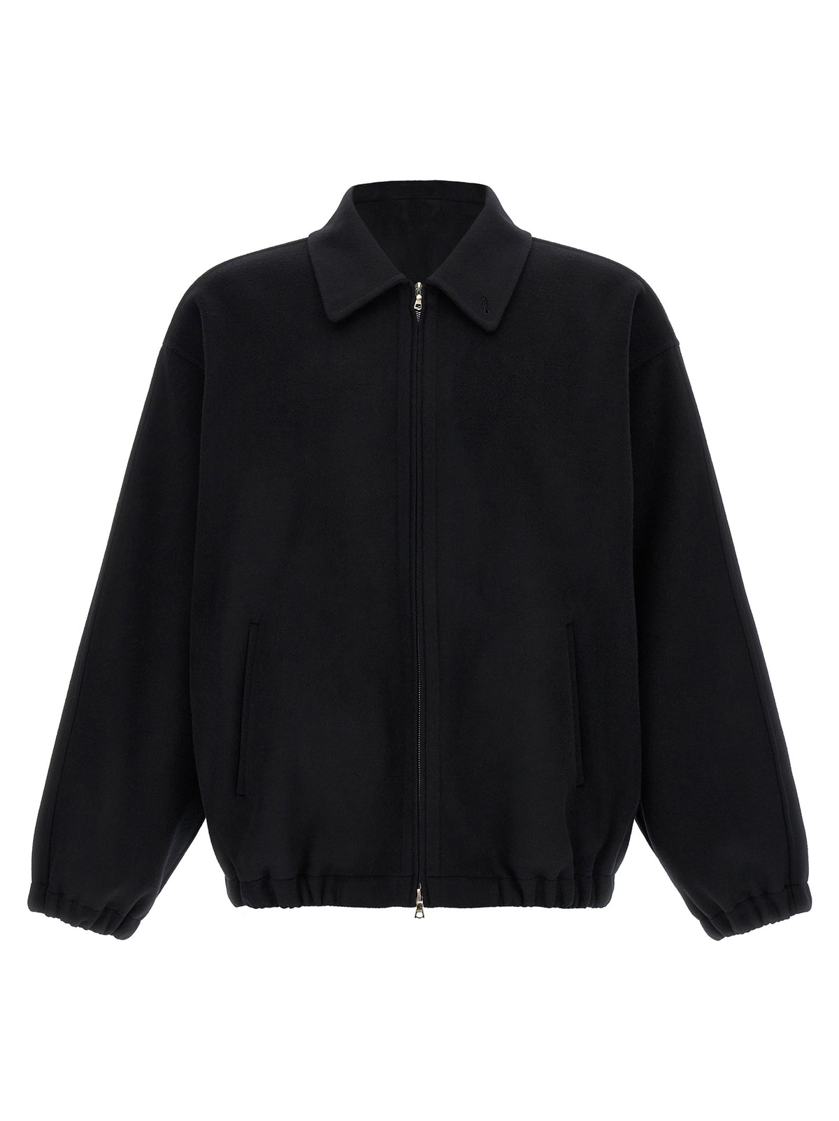 SSSTEIN Black Wool Full-Length Jacket