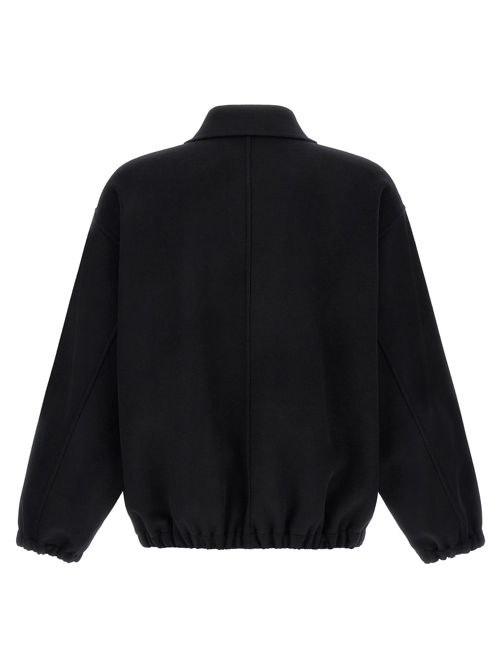 SSSTEIN Black Wool Full-Length Jacket