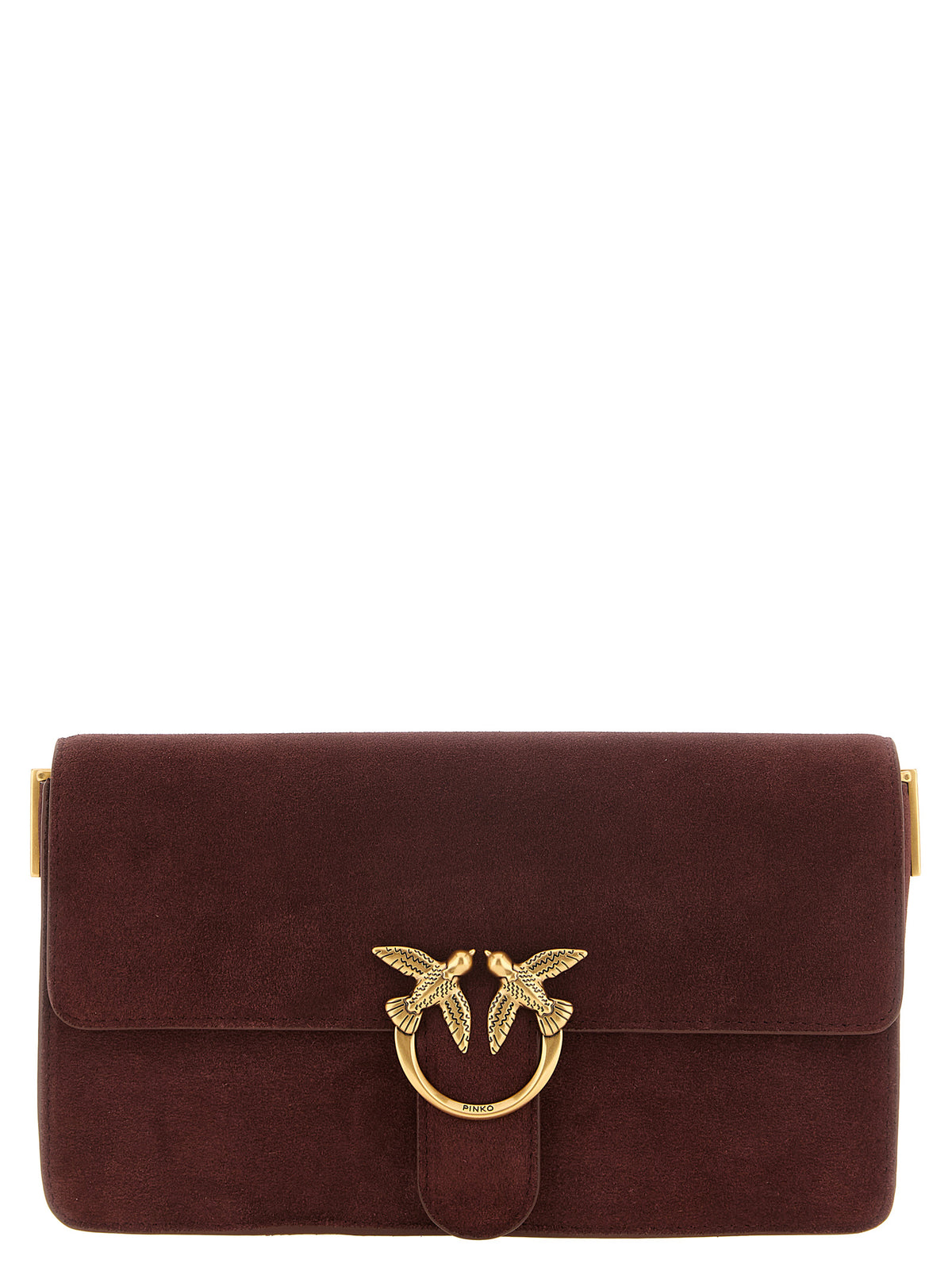 PINKO Bordeaux Calfskin Shoulder Bag