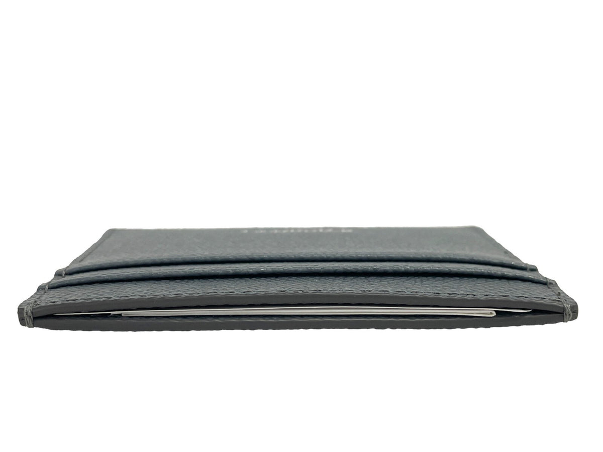 Burberry Sandon Business Small Grey Grained Leather Card Case Wallet