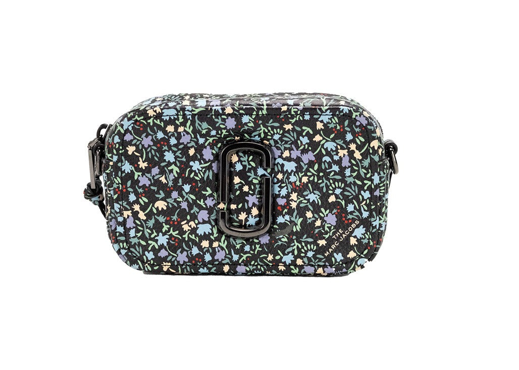 Marc Jacobs The Mini Floral Snapshot Printed Leather Crossbody Bag Purse