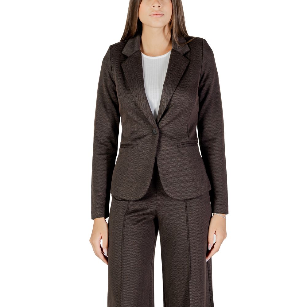ICHI Brown Polyester Blazer