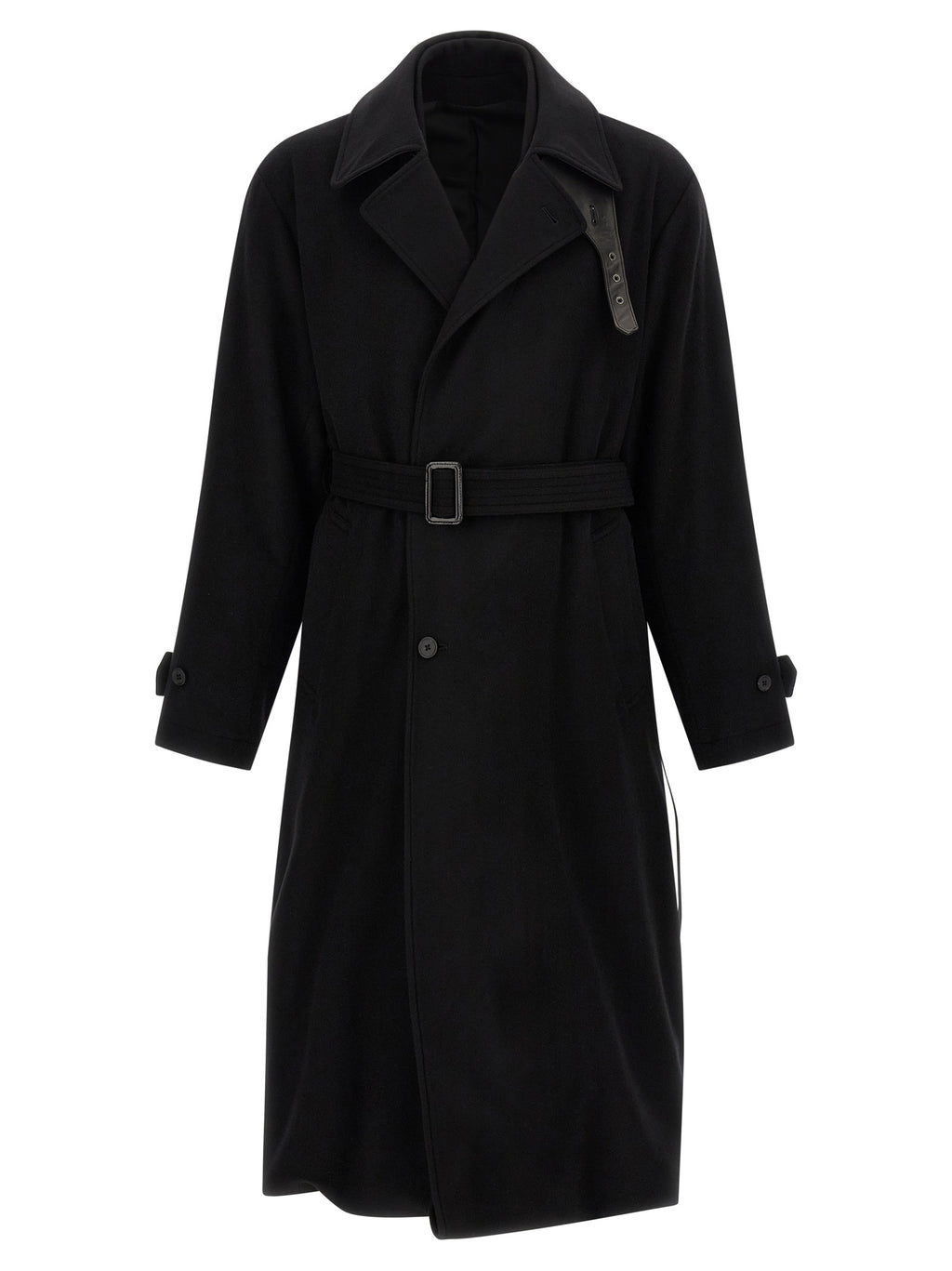 SSSTEIN Black Wool Coat