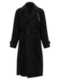 SSSTEIN Black Wool Coat