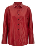 CO Red Lamb Leather Blouse