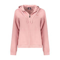 Norway 1963 Rosa Cotton Women Sweatshirt with Zip and Pockets