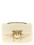 PINKO White Lambskin Crossbody Bag