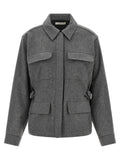 CO Gray Virgin Wool Full-Length Jacket