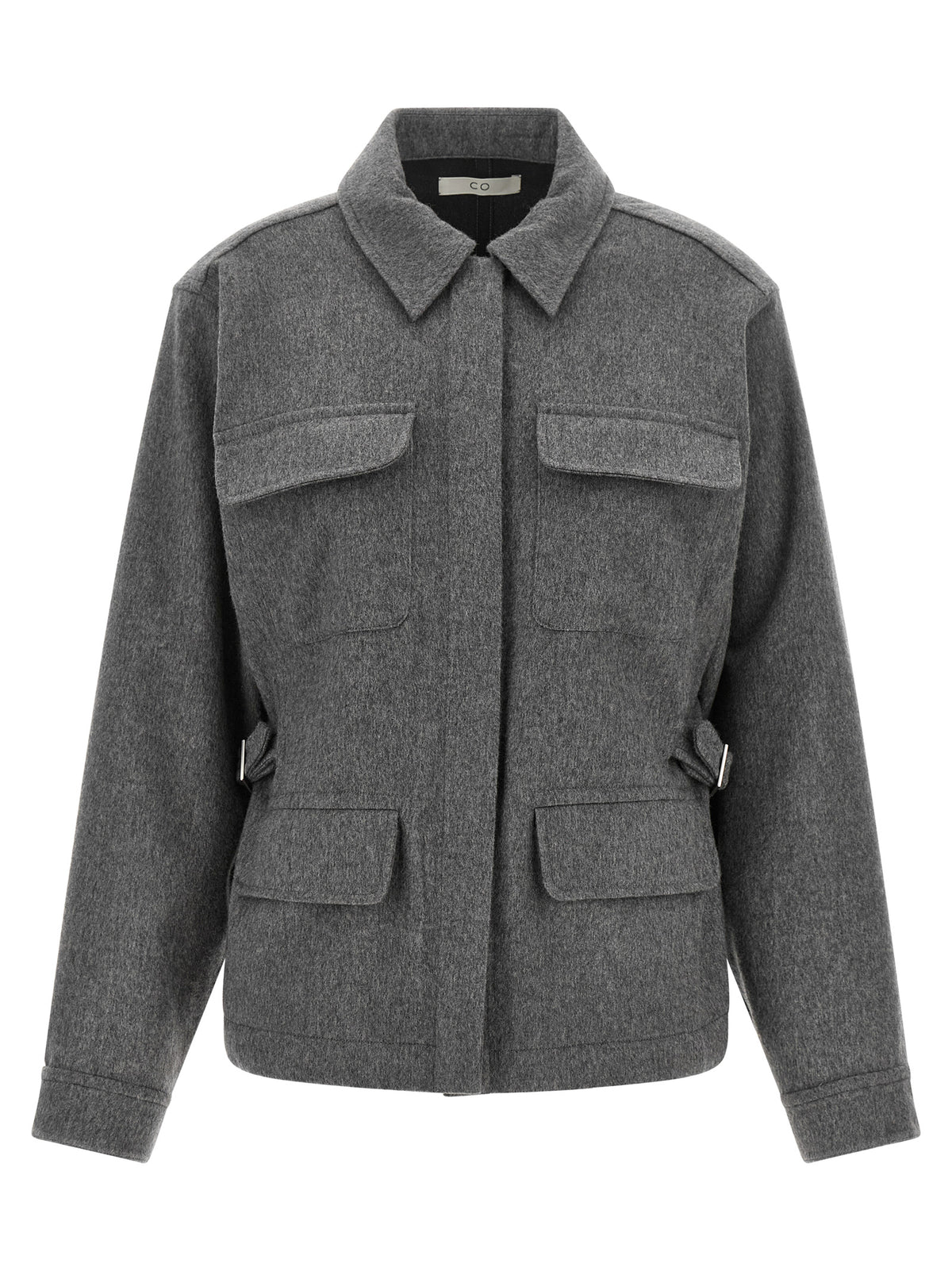 CO Gray Virgin Wool Full-Length Jacket