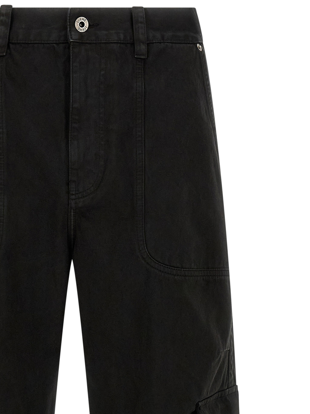 Loewe Black Cotton Cargo Pants