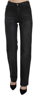 Just Cavalli Elevate Your Style: Chic Black High Waist Denim