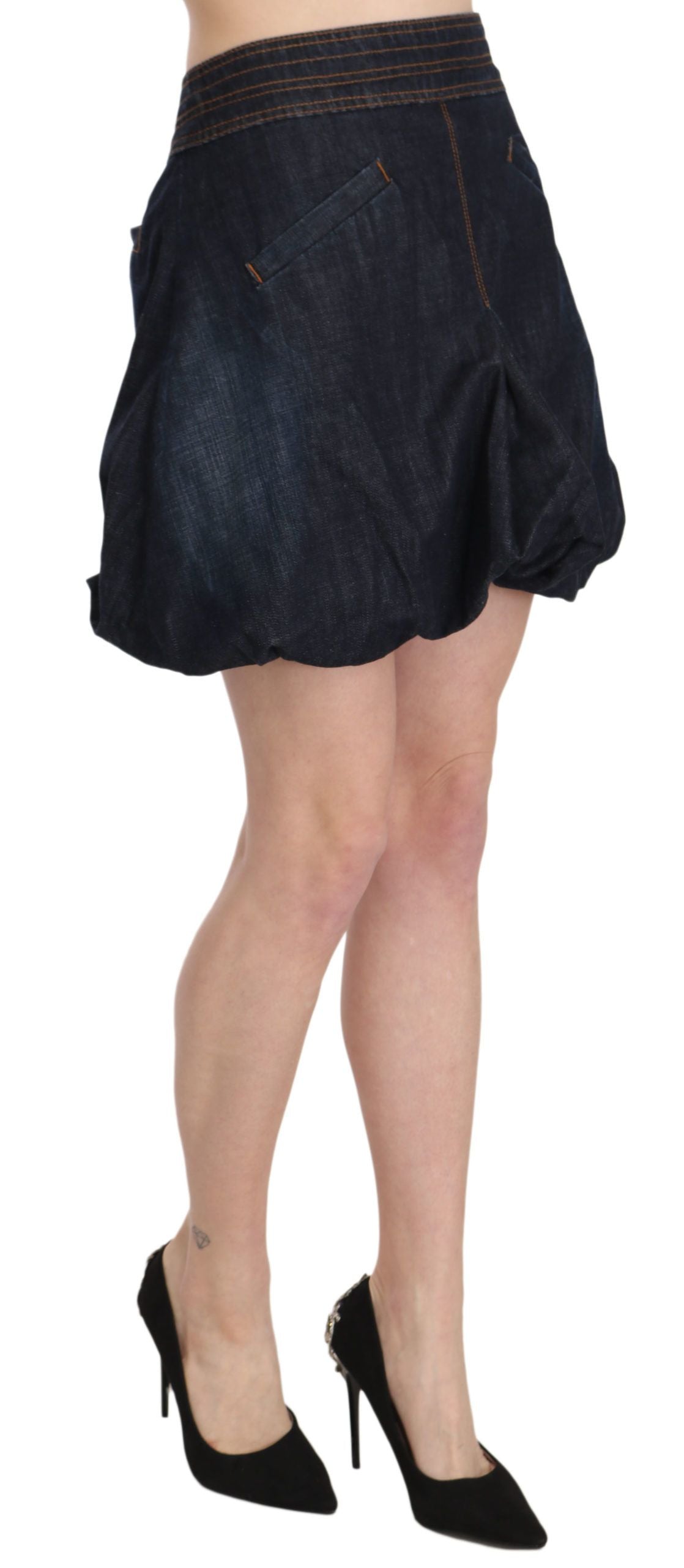 Minifalda Evasé Exte Chic Azul Oscuro