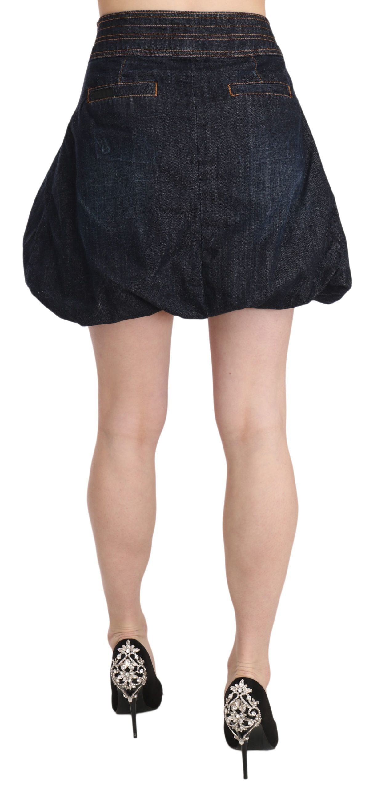 Minifalda Evasé Exte Chic Azul Oscuro