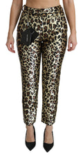 Dolce & Gabbana Chic High Waist Leopard Sequin Pants