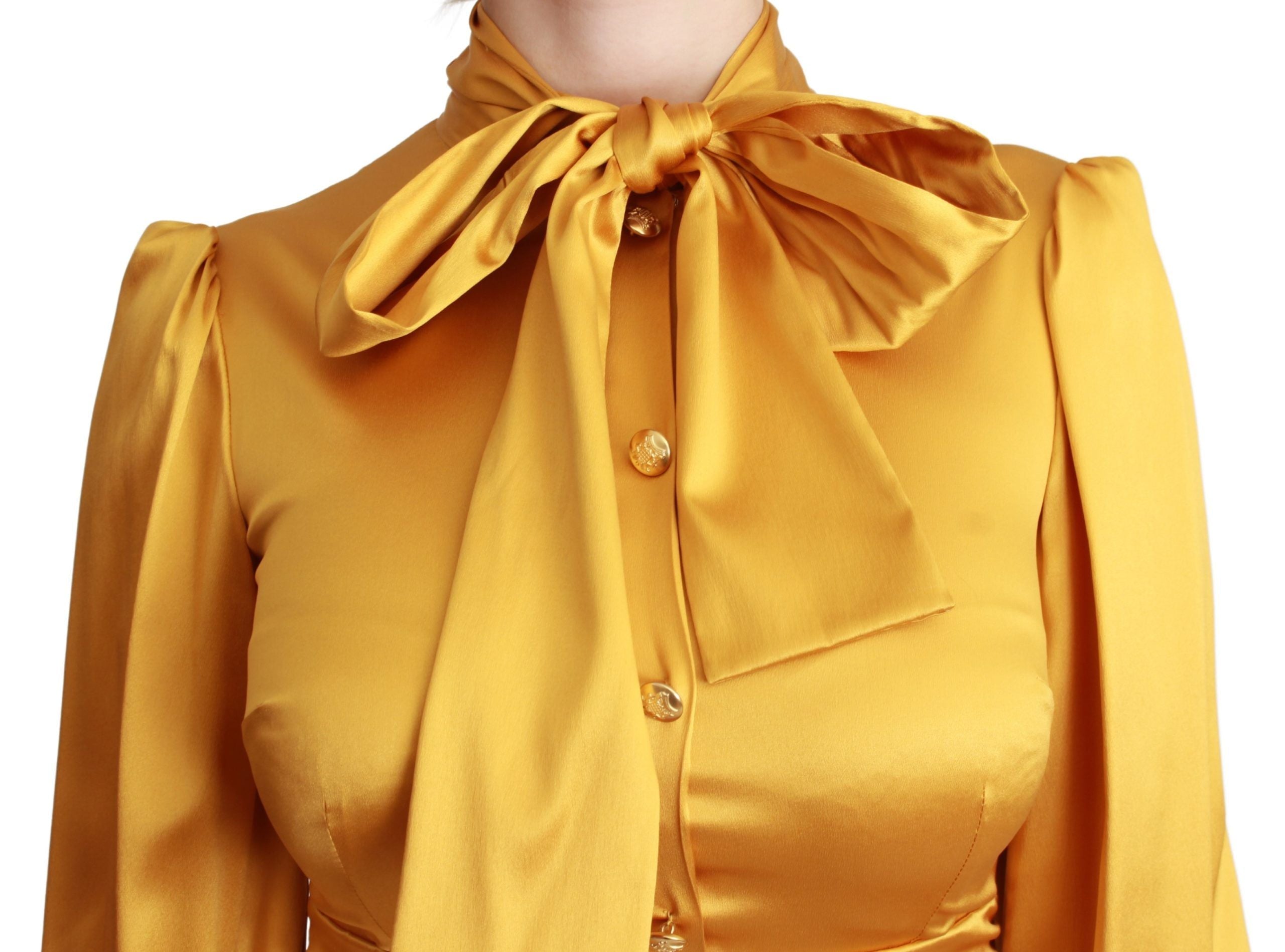 Minivestido ceñido de seda amarillo radiante de Dolce & Gabbana