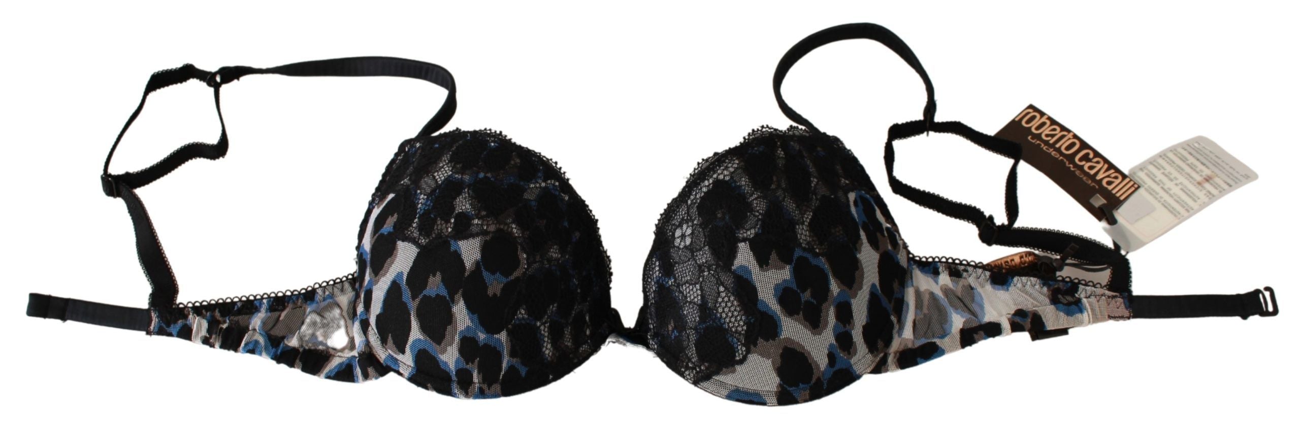 Sujetador Roberto Cavalli Elegante de Encaje Negro