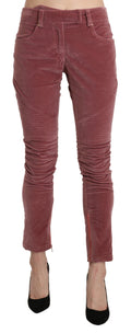 Pantalones Ajustados Rojos de Talle Medio Chic Ermanno Scervino