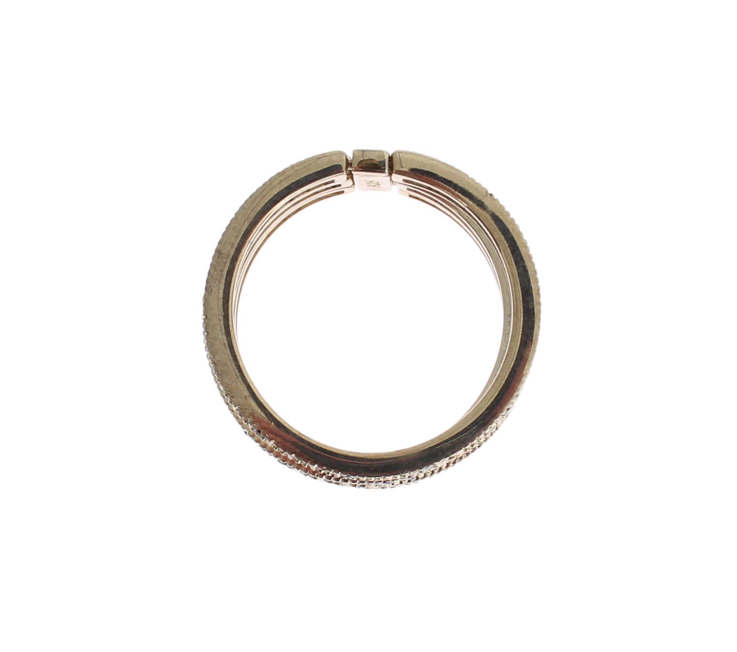 Anillo de cristal Nialaya Chic de plata y circonita cúbica negra