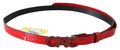 Costume National Chic Red Leather Waist Belt with Black-Tone Buckle