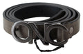 Costume National Elegant Dark Brown Leather Belt