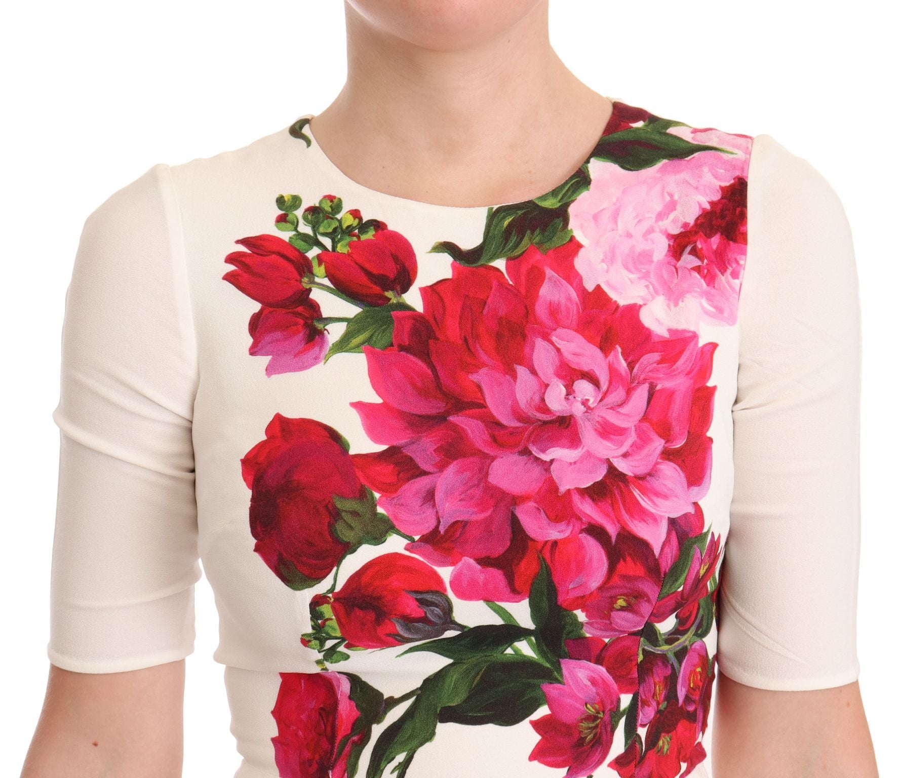 Vestido midi ceñido Dolce & Gabbana elegante con estampado floral