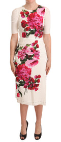 Vestido midi ceñido Dolce & Gabbana elegante con estampado floral
