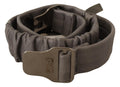 Costume National Elegant Gray Leather Fashion Belt