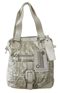 Bolso de hombro de tela blanca elegante WAYFARER