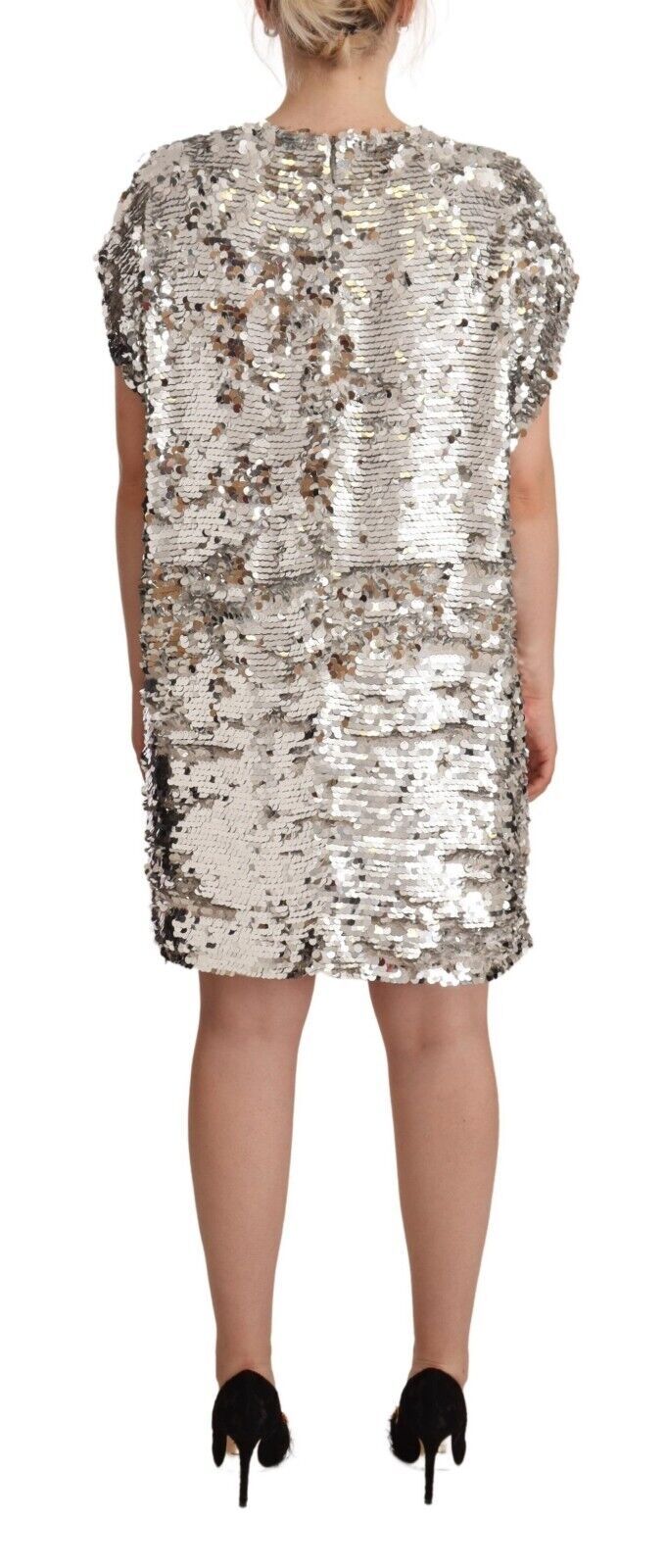 Minivestido Elegante con Lentejuelas y Cuello Barco MSGM