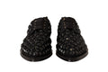 Dolce & Gabbana Elegant Gros Grain Lace-Up Jeweled Flats