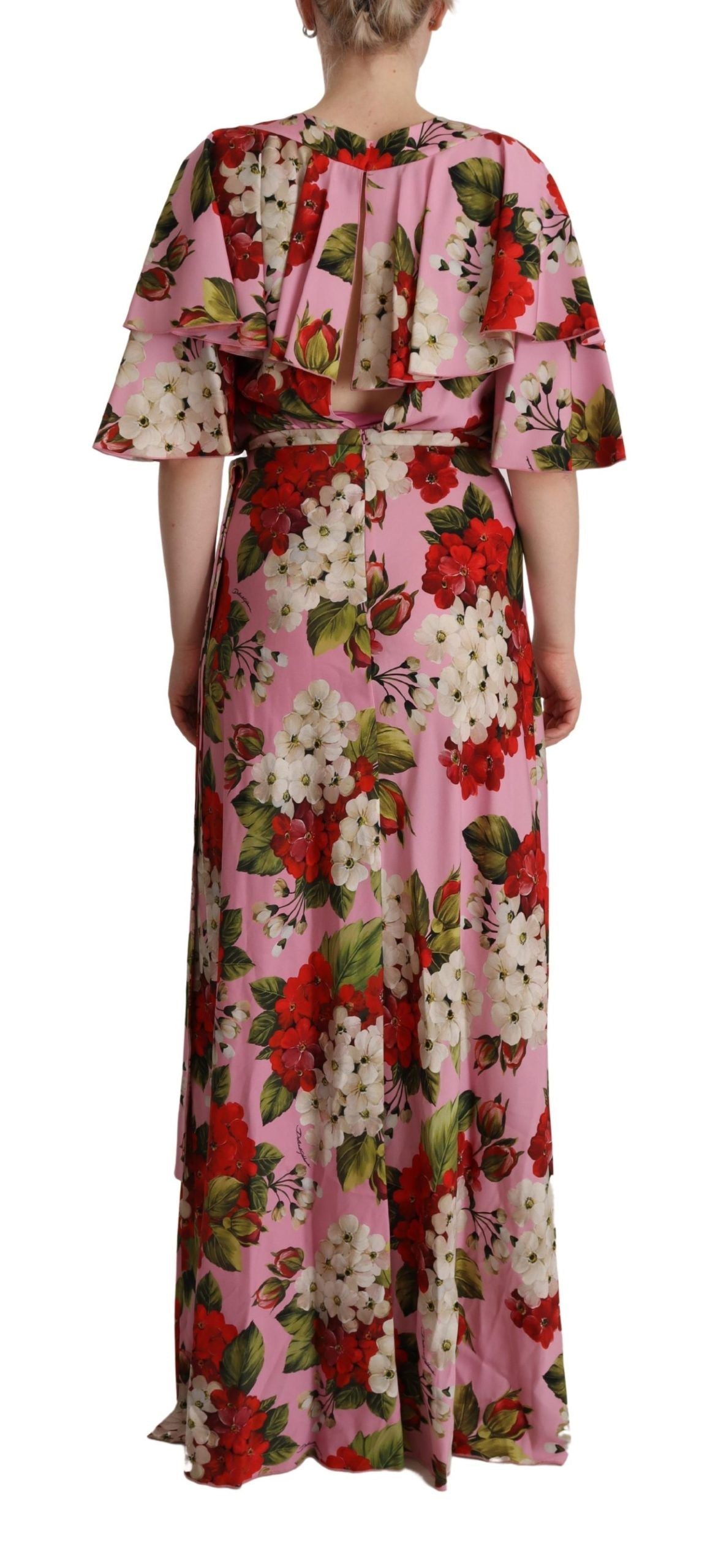 Maxivestido de seda con estampado floral encantador de Dolce & Gabbana